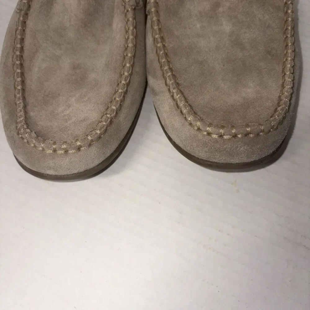 Frye & Co Men's Ash Taupe Suede Casual Driving Moc Loafers Size 10.5